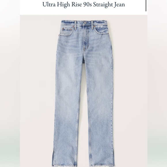 Abercrombie High Rise 90s Straight Jean - Picture 3 of 6